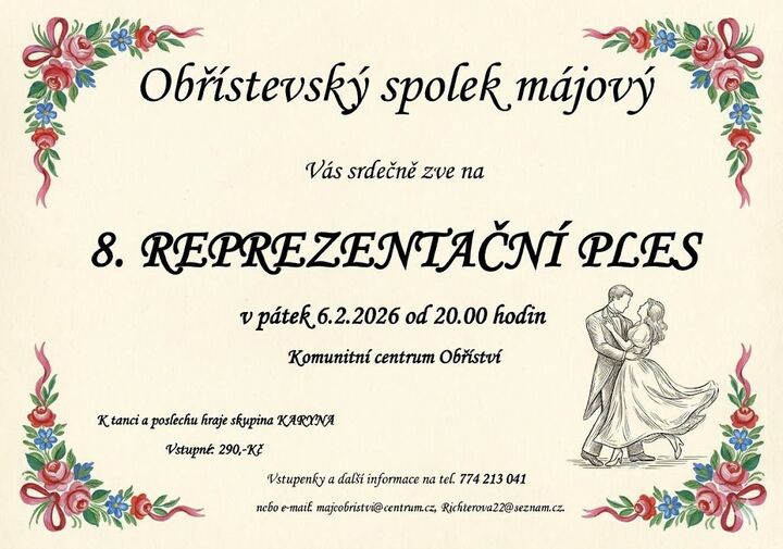 8. Reprezentační ples v Obříství