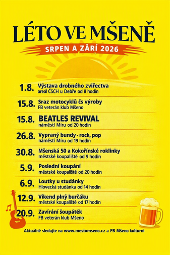 Léto ve Mšeně pokračuje