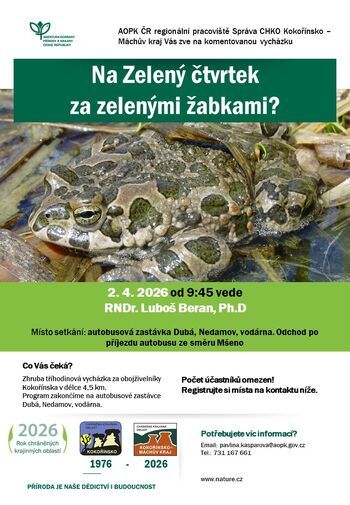 Na zelený čtvrtek na zelené žáby!