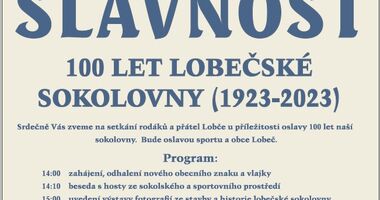 100 let sokolovny v Lobči