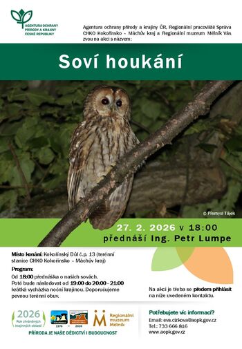 Soví houkání aneb oslava výročí 50 let CHKO Kokořínsko – Máchův kraj