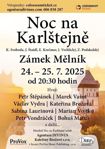 Noc na Karlštejně na zámku Mělník